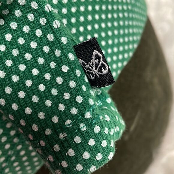 Self Esteem Ladies Polka Dot Green Tank Top Size L, Green with small white dots - Picture 4 of 6